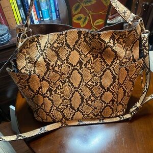 Snakeskin Patterned Women's Bag